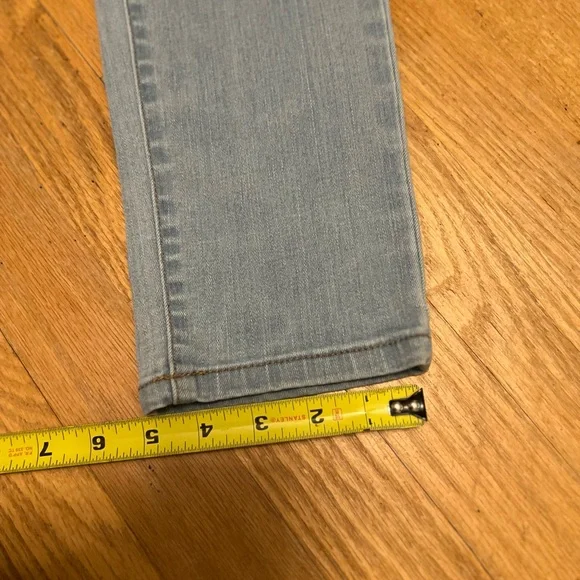 Ladies Juniors Size 11 Wax Jean Butt I Love You Light Blue Skinny Jeans GUC - Picture 6 of 7